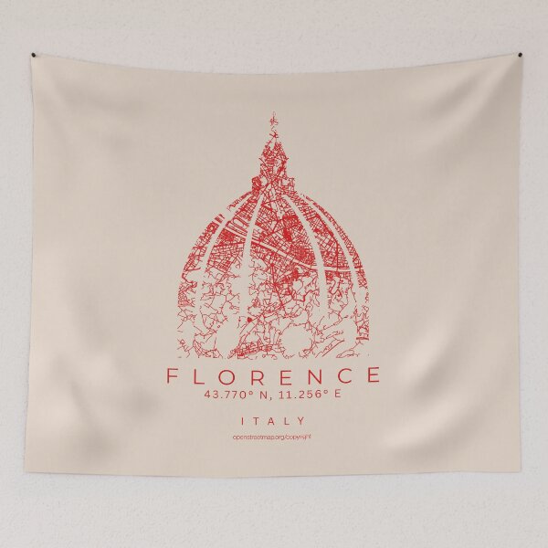 Item preview, Florence Cathedral Dome Italy Minimalist City Map designed and sold by NosandEdgy.