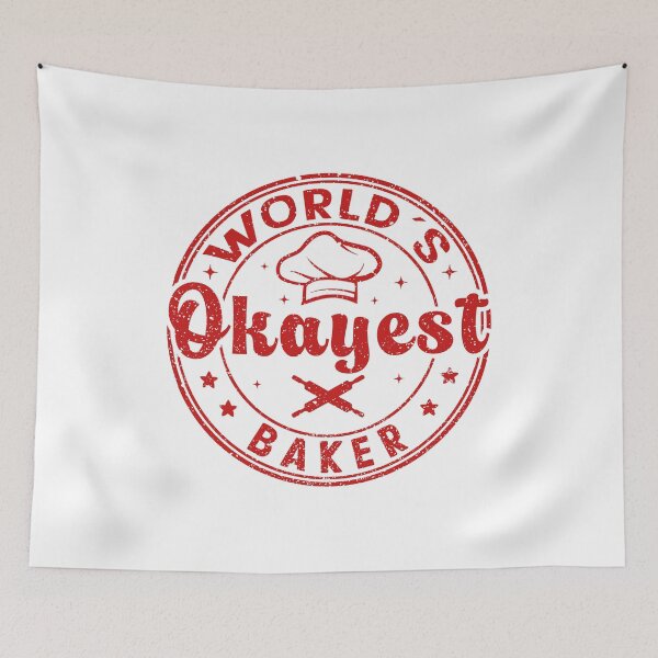 Item preview, World’s Okayest Baker Funny Vintage Baking designed and sold by Dmetalx Art Apparel.
