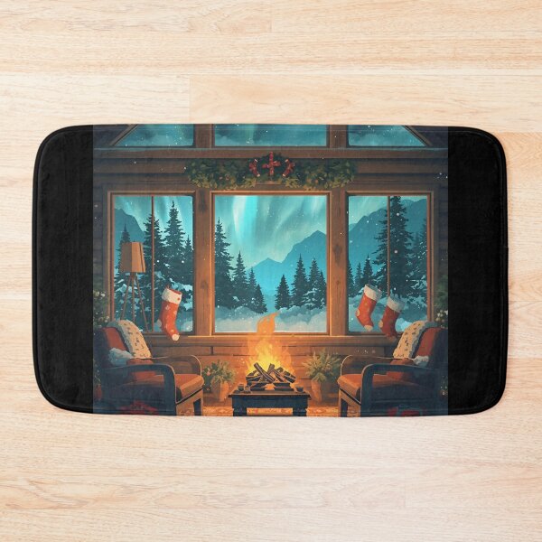 Item preview, Warm Cabin Escape Under Aurora designed and sold by ChicTrendz.