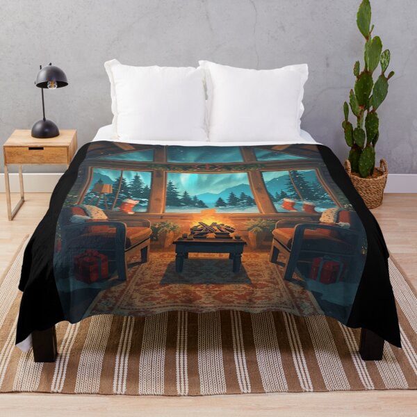 Item preview, Warm Cabin Escape Under Aurora designed and sold by ChicTrendz.