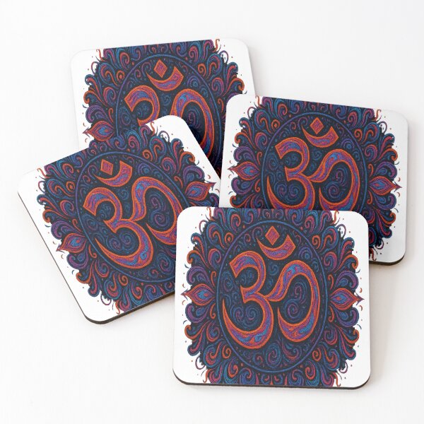Item preview, Cosmic Psychedelic Om Mandala Design designed and sold by HiteshArt111.