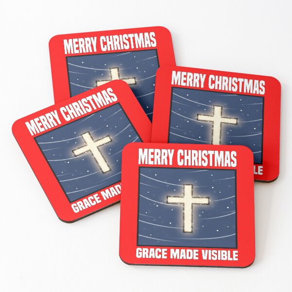 Item preview, MERRY CHRISTMAS - GRACE MADE VISIBLE | Radiant Light Cross | Spiritual Christmas Design designed and sold by KEF Custom.
