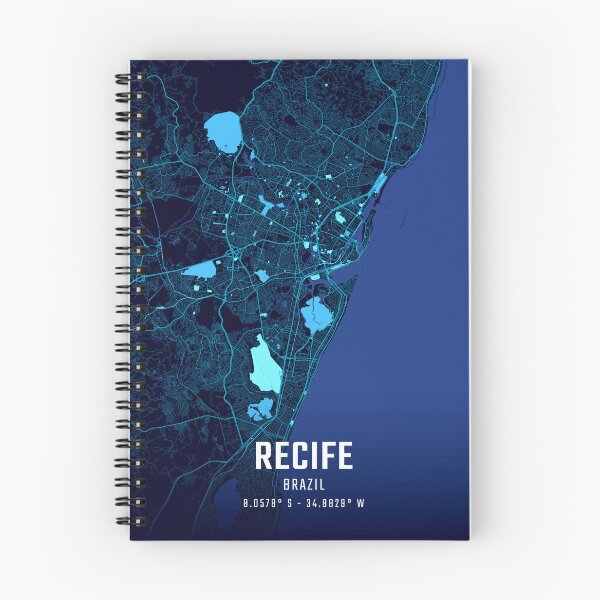 Item preview, Recife Midnight City Map designed and sold by HomeLivingCo.