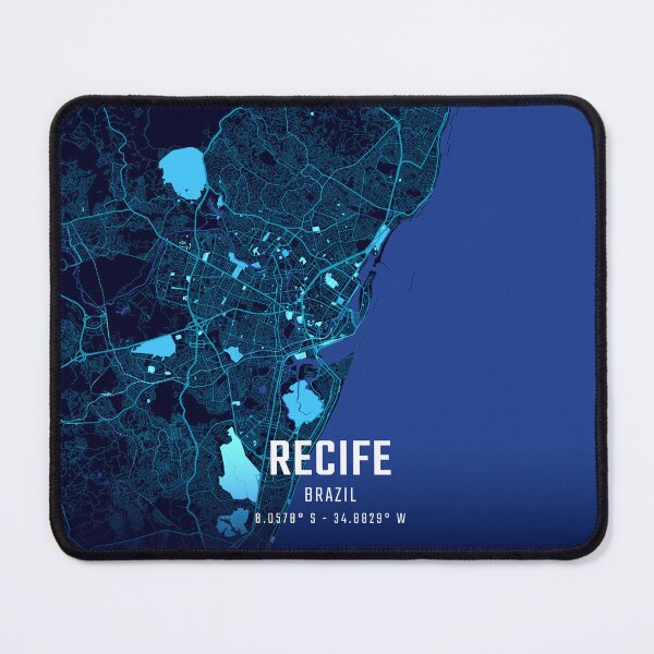 Item preview, Recife Midnight City Map designed and sold by HomeLivingCo.