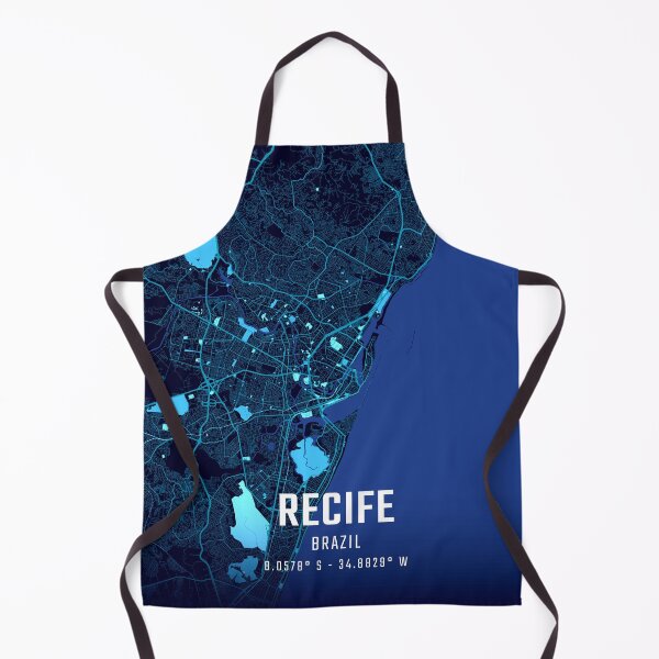 Item preview, Recife Midnight City Map designed and sold by HomeLivingCo.
