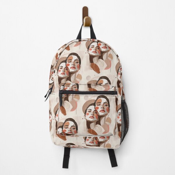 Item preview, Abstract Overlapping Faces – Blush Line Art Illustration with Minimal Shapes designed and sold by Pixelzo.
