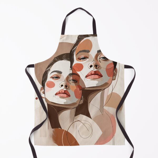 Item preview, Abstract Overlapping Faces – Blush Line Art Illustration with Minimal Shapes designed and sold by Pixelzo.