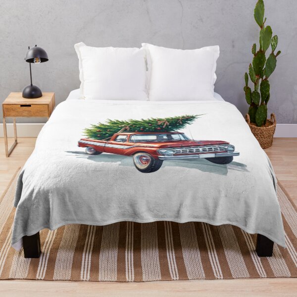 Item preview, Iconic Holiday Cars Art Print - Classic Christmas Automotive Design designed and sold by MiszungART.
