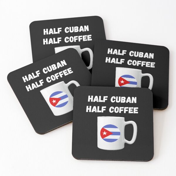 Item preview, Half Cuban Half Coffee – Fun Cuba Coffee Lover Design designed and sold by Suzy Perez Art.