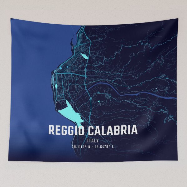 Item preview, Reggio Calabria Midnight City Map designed and sold by HomeLivingCo.