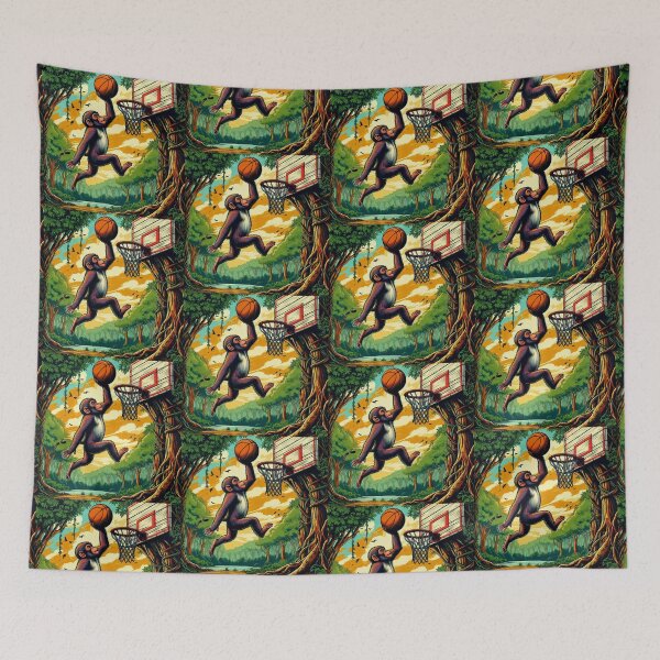 Item preview, Monkey basketball playing designed and sold by Dogandesighn.