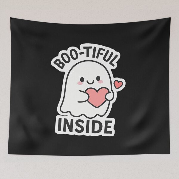 Item preview, Boo-tiful Inside – Cute Ghost with Heart Sticker designed and sold by Sksticker991.