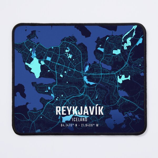 Item preview, Reykjavík Midnight City Map designed and sold by HomeLivingCo.