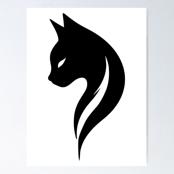 Item preview, Minimalist Black Cat Silhouette Design designed and sold by Mr Lee.