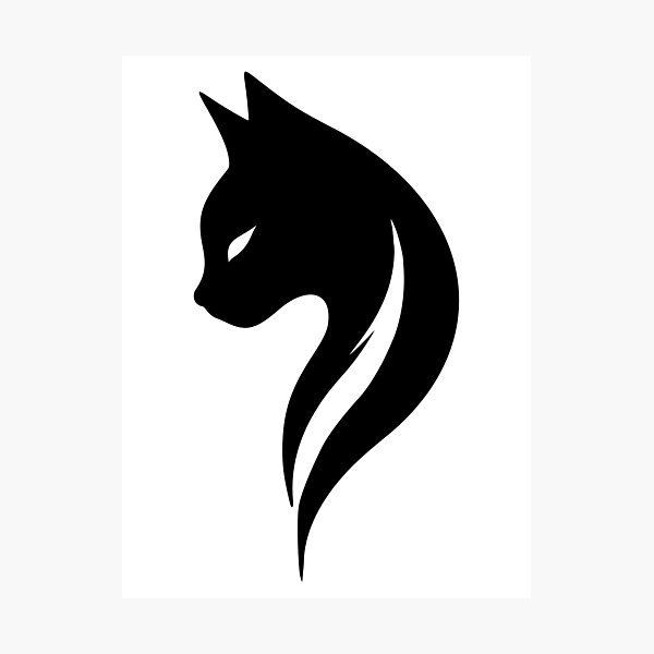 Item preview, Minimalist Black Cat Silhouette Design designed and sold by Mr Lee.
