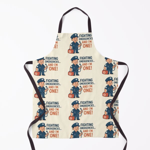Item preview, Funny Paramedic Quote Art – “Fighting Emergencies… And I’m One!” Clean Vector EMT Cartoon Design designed and sold by WhimsyByPaul.redbubble.com.