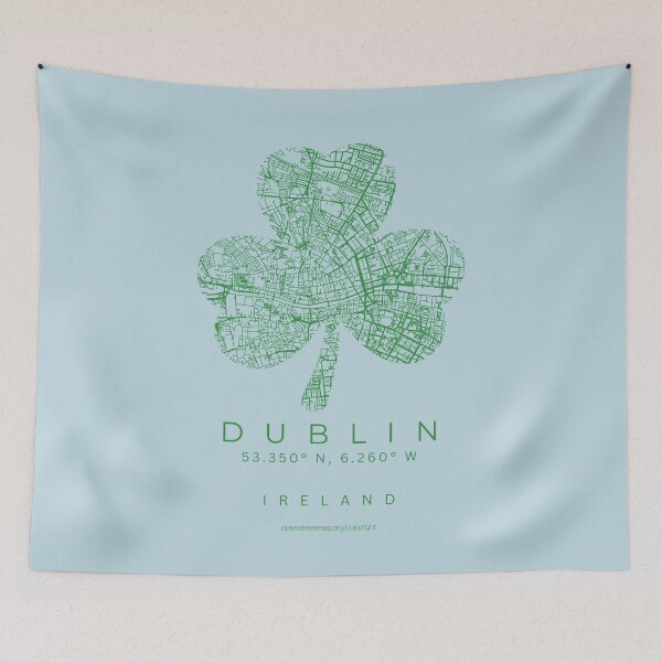 Item preview, Dublin Shamrock Ireland Capital Minimalist Map designed and sold by NosandEdgy.