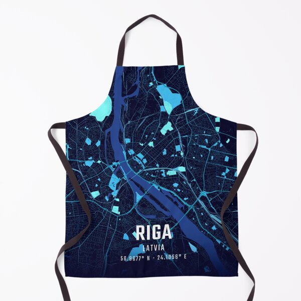 Item preview, Riga Midnight City Map designed and sold by HomeLivingCo.