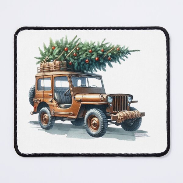 Item preview, Iconic Holiday Cars Art Print - Classic Christmas Automotive Design designed and sold by MiszungART.