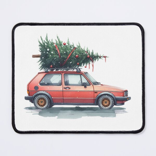 Item preview, Iconic Holiday Cars Art Print - Classic Christmas Automotive Design designed and sold by MiszungART.
