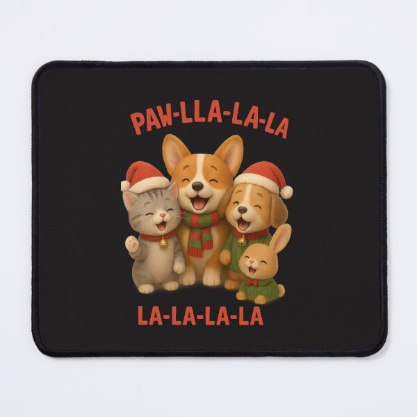 Item preview, Cute Singing Christmas Pets - Paw-lla-la-la- la | Kawaii Funny Animal Christmas Art designed and sold by Moons Studio.
