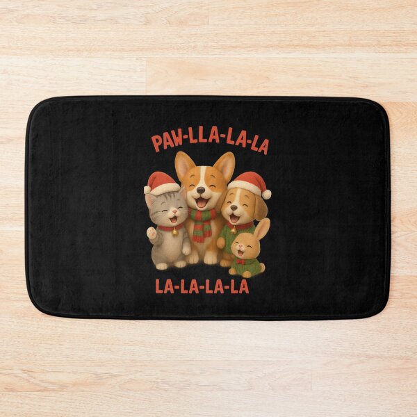 Item preview, Cute Singing Christmas Pets - Paw-lla-la-la- la | Kawaii Funny Animal Christmas Art designed and sold by Moons Studio.