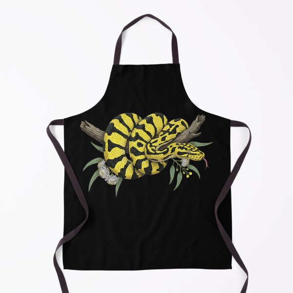 Item preview, Yellow Carpet Python with Eucalyptus Leaves designed and sold by BirdsnStuff.