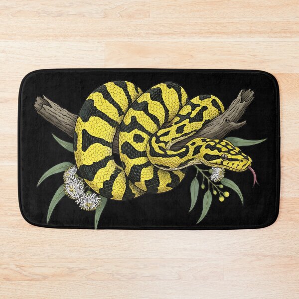 Item preview, Yellow Carpet Python with Eucalyptus Leaves designed and sold by BirdsnStuff.