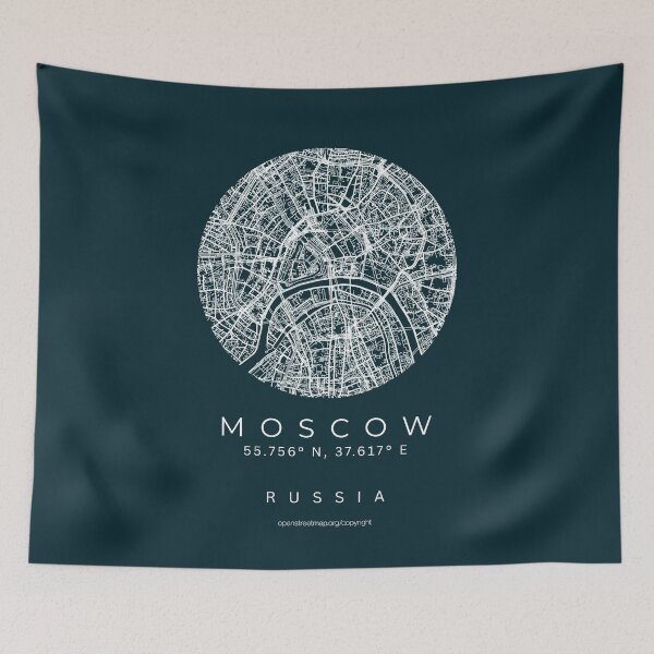 Item preview, Moscow Russia Capital Minimalist City Map designed and sold by NosandEdgy.
