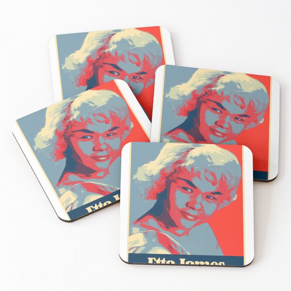 Artikelvorschau, Etta James Retro Pink & Cyan Portrait Art entworfen und verkauft von duffkebattclum.