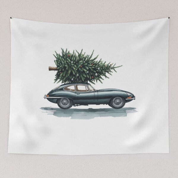 Item preview, Iconic Holiday Cars Art Print - Classic Christmas Automotive Design designed and sold by MiszungART.