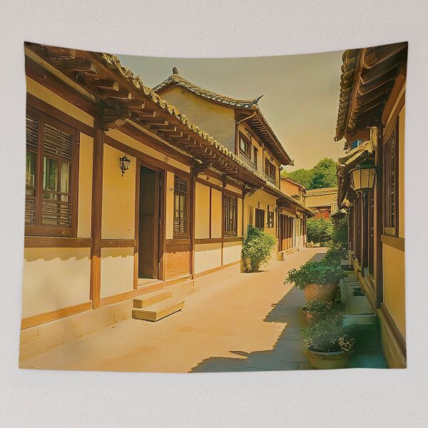 Item preview, BUKCHON HANOK VILLAGE TRAVEL SCENIC VIEW designed and sold by DottedEarth.