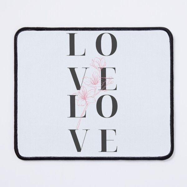 Item preview, LOVE Floral Typography | Minimalist Cherry Blossom Design | Pink and Black Aesthetic designed and sold by Elhelaly.