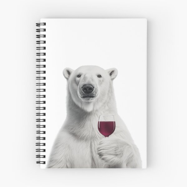 Item preview, Polar Bear Holding a Wine Glass – Cool & Humorous Animal Art designed and sold by LazyOwlStore.