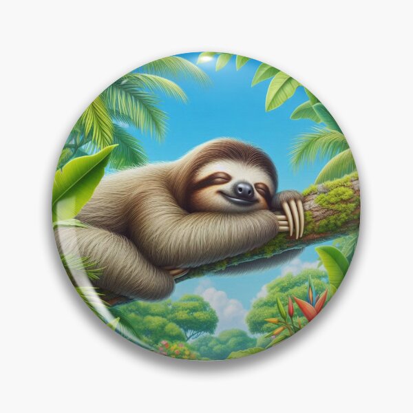 Item preview, sloth sleeping on a tree designed and sold by Dogandesighn.