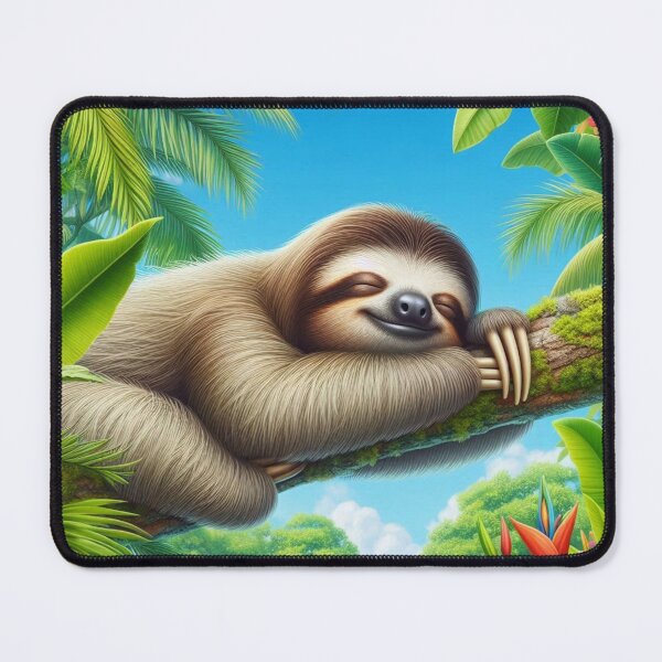 Item preview, sloth sleeping on a tree designed and sold by Dogandesighn.