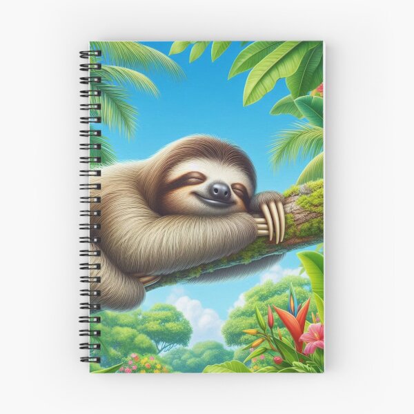 Item preview, sloth sleeping on a tree designed and sold by Dogandesighn.