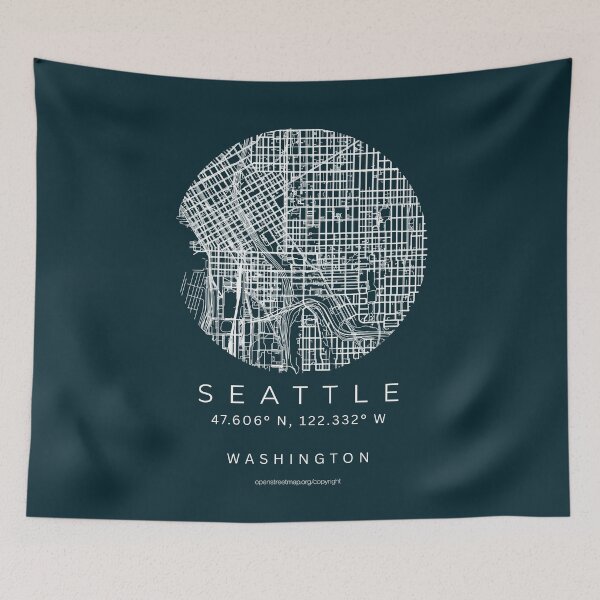 Item preview, Seattle Washington City Minimalist Map designed and sold by NosandEdgy.