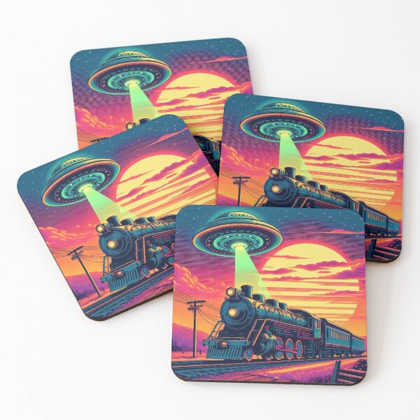 Item preview, Old train and ufo  designed and sold by Dogandesighn.