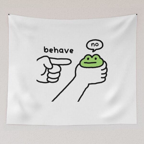 Item preview, Behave, no… Funny Cute Frog  designed and sold by Buntrockstore.