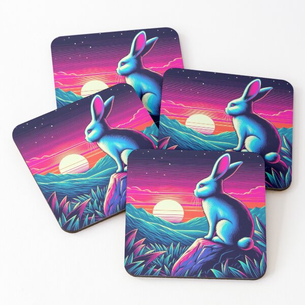Item preview, Cute bunny sunset watching  designed and sold by Dogandesighn.
