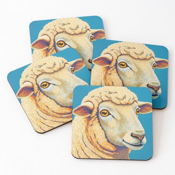 Item preview, PAINTING OF A SHEEP WITH DOTTS designed and sold by infinitearte.
