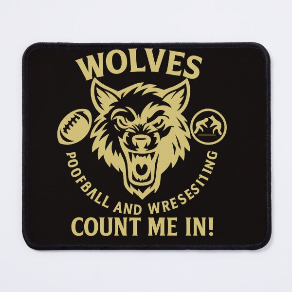 Item preview, “Wolves Football & Wrestling – Count Me In” designed and sold by FrameFlow.