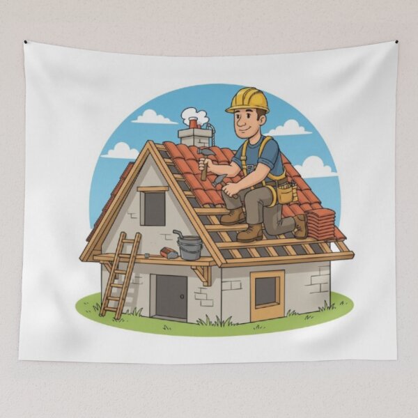 Item preview, The Art of Roofing: Roof Under Construction designed and sold by Sappe_online.