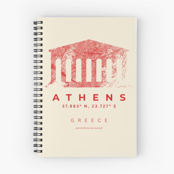 Item preview, Athens Parthenon Temple Greece Capital Minimalist City Map designed and sold by NosandEdgy.