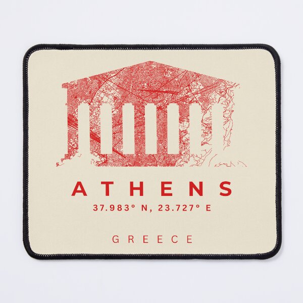 Item preview, Athens Parthenon Temple Greece Capital Minimalist City Map designed and sold by NosandEdgy.