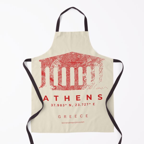 Item preview, Athens Parthenon Temple Greece Capital Minimalist City Map designed and sold by NosandEdgy.