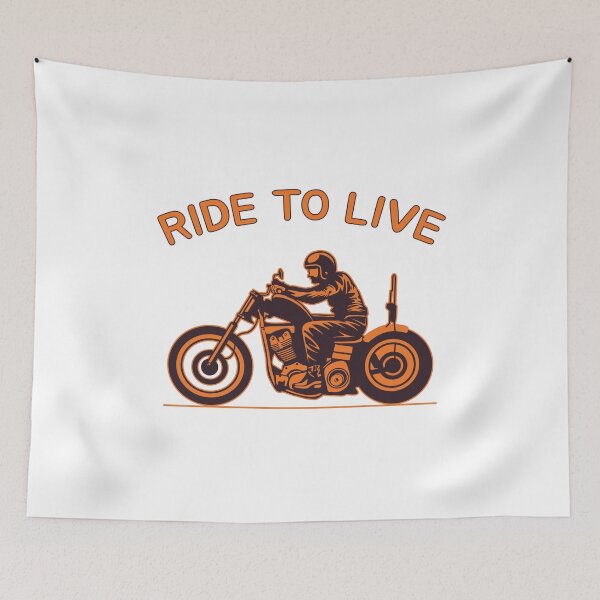 Item preview, Ride to Live Motorcycle Retro Design designed and sold by Musabinho.