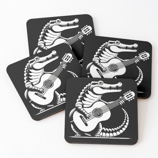 Item preview, Cute crocodile guitar playing  designed and sold by Dogandesighn.