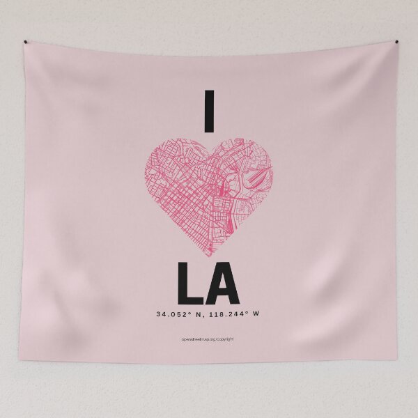 Item preview, I Love LA Los Angeles City Minimalist Map designed and sold by NosandEdgy.